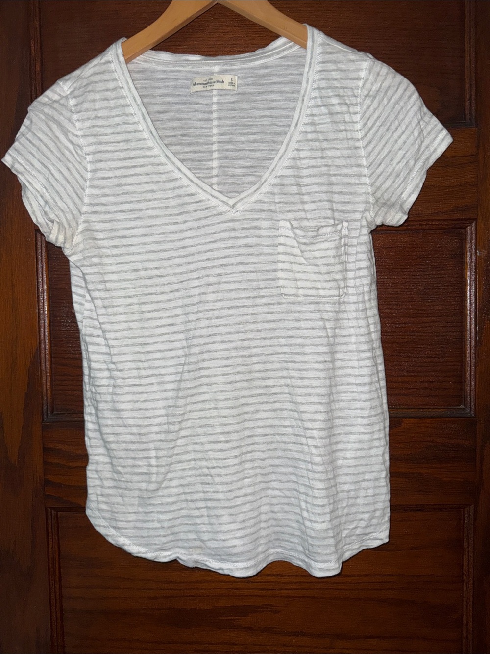S Abercrombie and Fitch Striped T Shirt.